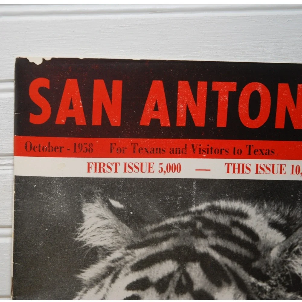 Vintage San‎ Antonio Magazine Texas October 1958 Zoo edition Tiger City